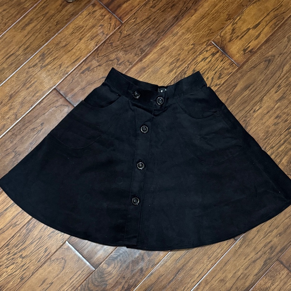 Black corduroy skirt